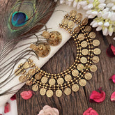 Vriksham Designer Gold Lakshmi Coin Double Layer Neckpiece-G19245